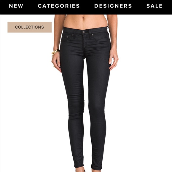 Rag & Bone Grey Black Shoreditch Jeans - Picture 2 of 6